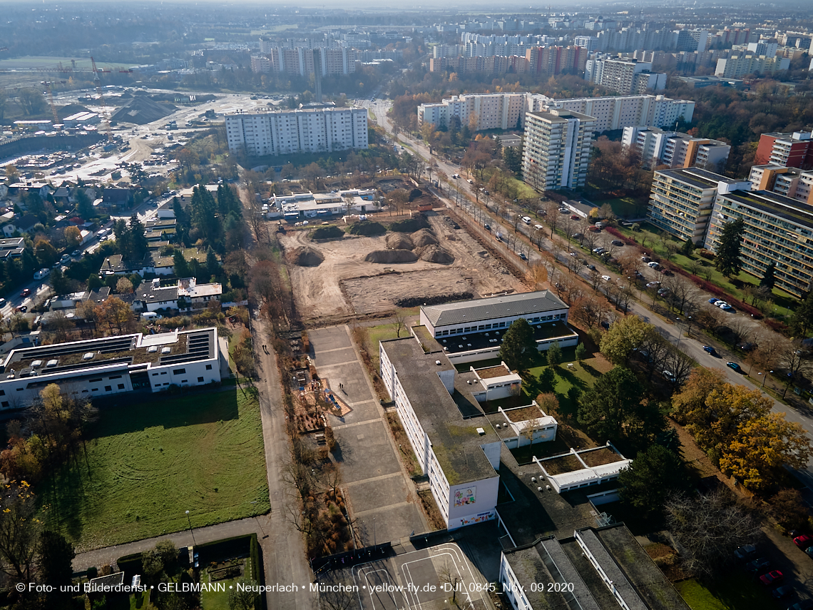 09.11.2020 - Baustelle Grundschule am Karl-Marx-Ring in Neuperlach